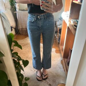 High-Rise Straight Leg Mom Women’s Jeans — Blue